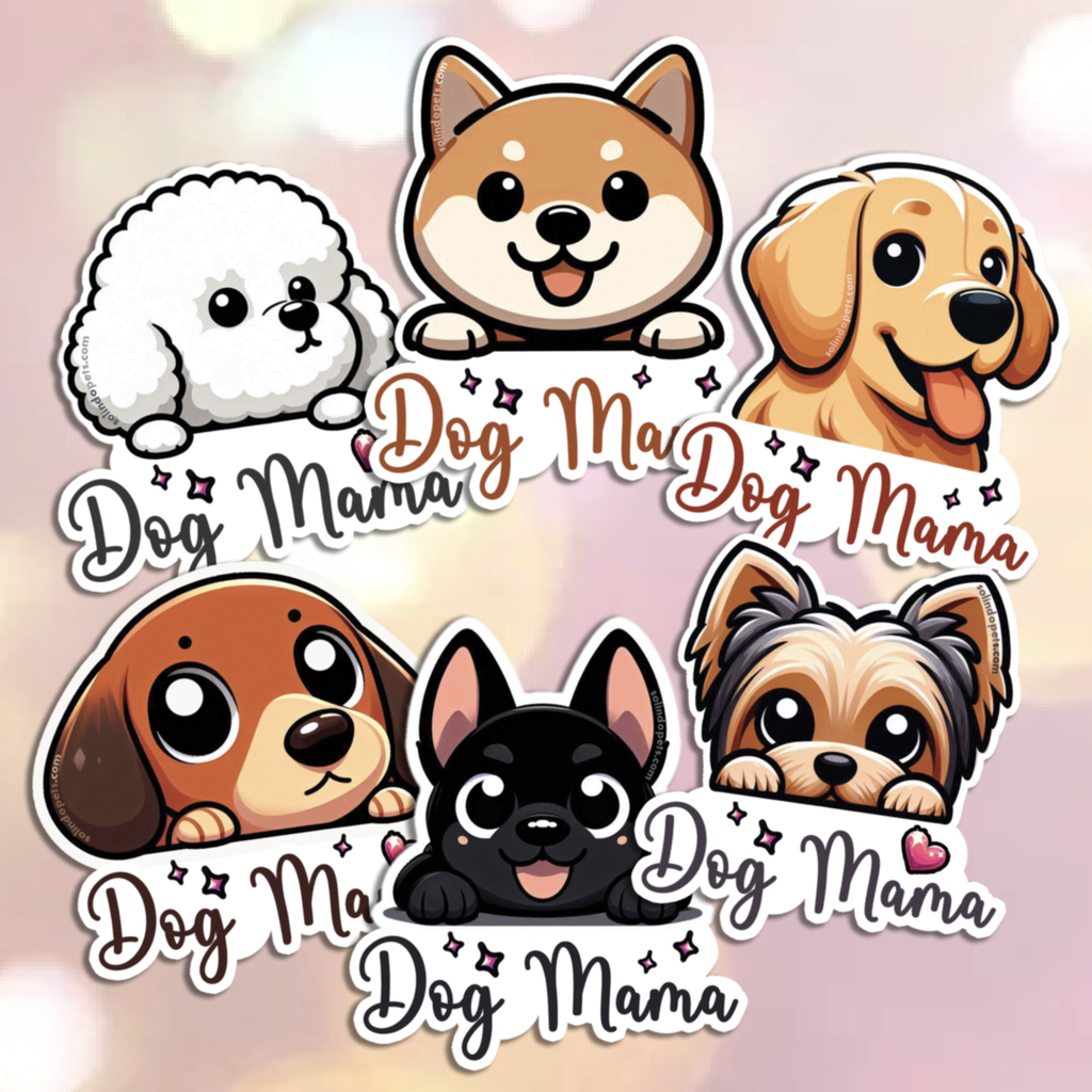 5-pack stickers: Dog Mama